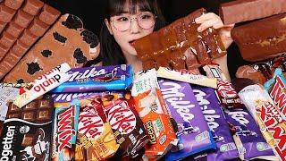 ASMR CHOCOLATE CANDY BARS 달콤한 초콜릿 먹방 Milka, Ferrero, KitKat, Reese's, Twix | EATING SOUNDS