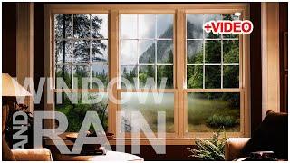 RAIN ON WINDOW - Soothing ambience for rest and relax - SWEET HOME - PROJECTOR able - Wall Screen