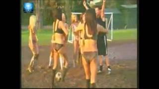 Sexy girls play soccer