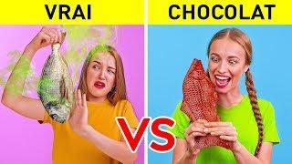 DÉFI OBJETS RÉELS VS CHOCOLAT  ||| La Guerre Des Farces Par 123 GO ! Challenge