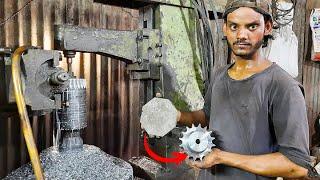 Manufacturing Process of Machine Sprocket with Millennium skills | Making Gears From Scratch