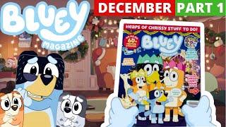 ‼️ BLUEY Magazine - December Issue Part 1  | Bluey Books & Crafts | Disney Jr | ABC Kids