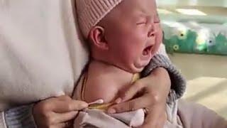 baby funnny funny and cute crying vs doctor BS 0003 || baby funny and mom