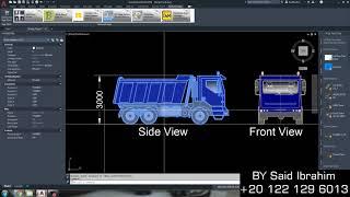 Dump truck dynamic CAD block