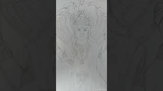 Lord Vishnu Drawing Outline 