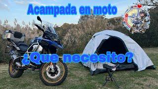 Mi material de acampada para viajar en moto