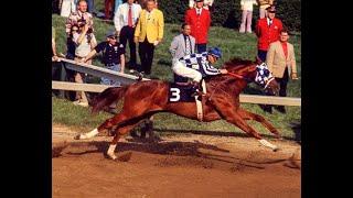 Secretariat's Last Race - Triple Crown Race. O lendario cavalo na última corrida, Toronto, Canadá.