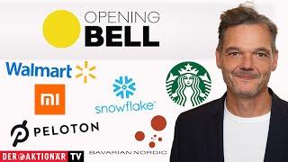 Opening Bell: Snowflake, Walmart, Peloton, Bavarian Nordic, Alphabet, Starbucks, Xiaomi