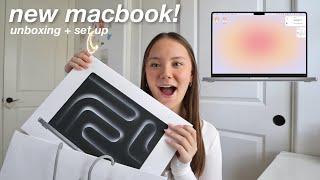 macbook pro unboxing + set up! *M3 chip*