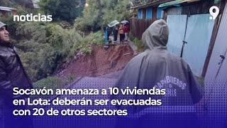 Socavón amenaza a 10 viviendas en Lota: deberán ser evacuadas con 20 de otros sectores