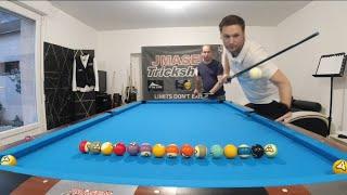 Billard Artistique "Maxence JMASEM DELATTRE" and  "Benoît CLEMENT" session practice Trickshot