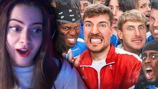 Dorozea Reacts to MrBeast | 50 YouTubers Fight For $1,000,000