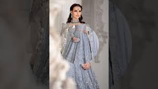 MARIA-B COUTURE ICE BLUE MC-(041)//WALEEMA MAXI//BRIDAL//HANDMADE WORK//RA FABRICS//RAWALPINDI