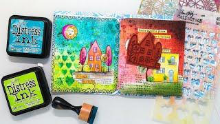 Mixed Media Art Journal Tutorial with Distress Inks