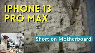 How to fix a Broken iPhone 13 Pro Max Motherboard - Short Removal for Data Retrieval