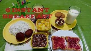 Monday to saturday instant without oven 6 breakfast/Quick breakfast recipe/6 instant breakfast