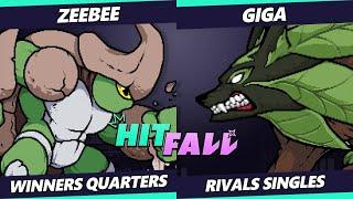 Hitfall 2023 - ZeeBee (Kragg, Etalus) Vs. Giga (Sylvanos) Rivals of Aether - RoA