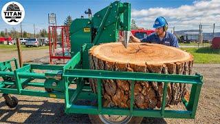 Fastest Automatic Firewood Processing Machine | Homemade Modern Wood Cutting Chainsaw Machines #11