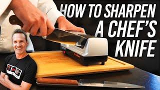 HOW TO SHARPEN A CHEF'S KNIFE | Chef's Choice Model 15 Trizor Review  | DADS THAT COOK