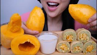 MANGO AND STICKY RICE (ASMR EATING SOUNDS) NO TALKING | SAS-ASMR