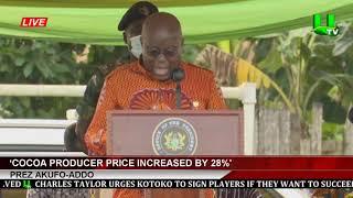 Cocoa Producer Price Increased By 28% - Prez. Akufo-Addo