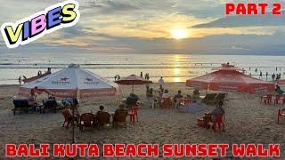 Bali Kuta beach sunset Walk, Kuta Beach Today 2024, Sunset in Bali