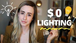 ZOOM LIGHTING HACKS  | Beginner "how to" for cheap zoom lighting that ROCKS using household lights