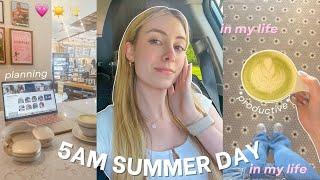 productive 5AM summer day in my life | gym, planning, journaling