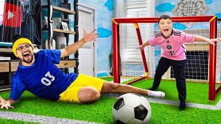 We Turned Our Living Room into a Soccer Field!