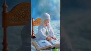 Reciting holy Quran cute Muslim baby ️️️️️#allah #cute #baby #quran