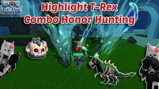 Highlight T-Rex Combo + God Human + Spikey Trident | Blox Fruits Bounty Hunting 30M