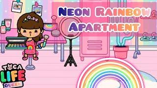 Neon Rainbow Apartment Makeover + inceleme / Toca life world Türkçe/ Toca life Queen