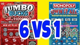 PA LOTTERY 🟢 MONOPOLY & JUMBO BUCKS SCRATCH OFF TICKETS #scratchers #scratchofftickets #lottery