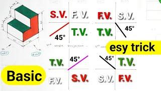 iti engineering drawing, || F.V S.V T.V कुठे काढायचा ? || iti in marathi ||