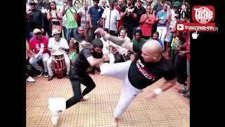 A roda pegou fogo jogo duro capoeira luta