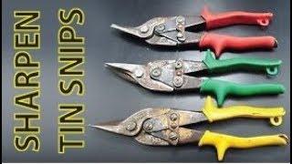 Sharpen Dull tin snips QUICK!