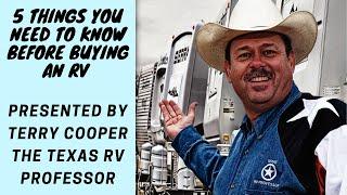 [Part 1] 5 Things You Need to Know Before You Buy an RV!