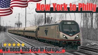 What a surprise!! - Amtrak from New York to Philadelphia - Let's hop on the Amtrak Pennsylvanian