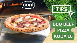 Ooni Koda 16 Cooks a Tasty BBQ BEEF Pizza in 100 seconds!