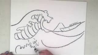 Drawing the "Great Wave"