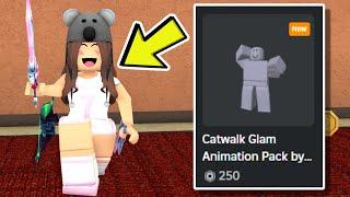 Using The NEW ANIMATION BUNDLE in Roblox Murder Mystery 2!