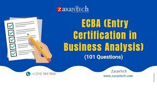 ECBA (Entry Certification in Business Analysis) (101 Question) | ZaranTech DotCom