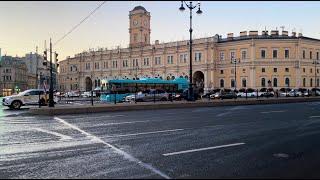 6AM. Welcome to St. Petersburg. The man arrived by train (Walking Tour  in Moscow №371)