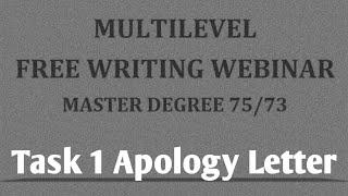Writing Webinar | Apology Letter #exam #course #lesson #english #multilevel #cefr #imtihon #january