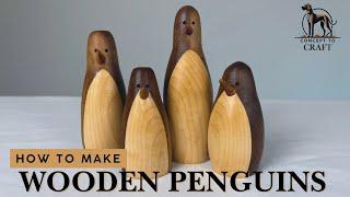 DIY Wooden Penguins from Scrap Wood: No Lathe Required