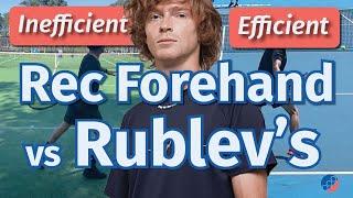 Is Your Forehand like Rublev's? — Pro vs Rec Forehand Comparison | Before & After Tennis