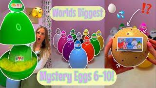 [ASMR] Opening the WORLDS BIGGEST Rainbow Mystery Eggs!!🫢⁉️| Eggs 6-10! | Rhia Official