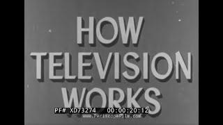 " HOW TELEVISION WORKS " 1950 BRITISH EDUCATIONAL FILM   TV BROADCAST & SIGNAL TRANSMISSION  XD73274