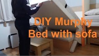 3 in 1 DIY Murphy Wall Bed with Sofa