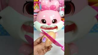 Satisfying with Unboxing & Review Cute Pink Rabbit Eating Egg Toy Video | ASMR Videos no music